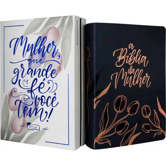 A Bíblia da Mulher - Grande - NAA - Capa Azul Escuro