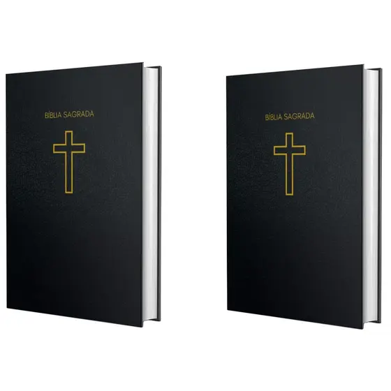 Kit Biblia Sagrada NVI | Classica Cruz  | Capa Dura 2 Unidades