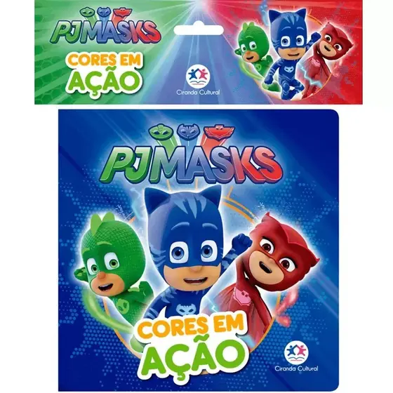 Livro Banho PJ Masks - Cores em Acao - Ciranda Cultural