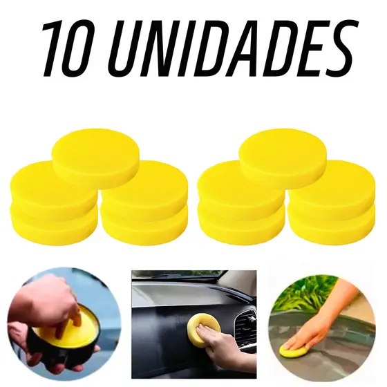 10 unidades Espuma Aplicadora de Cera Sem Borda  Detailer  Envio em 24Hrs Rendimento