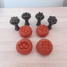 Carimbos Flores para Brigadeiro e Doces | Kit  Primavera para festas Delicadas peças | Jardim Encantado | 3x2cm