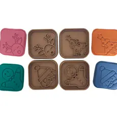 CORTADOR DE COOKIES BISCOITO MASSINHA BISCUIT NATAL KIT 4 PÇS