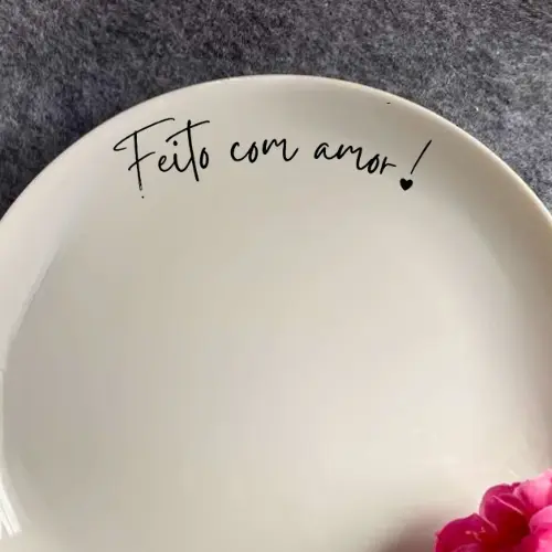 Adesivo Frase Para Prato Utensílios Decorativa Mesa Posta