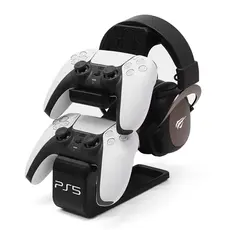 Suporte para 2 controles Dualsense e Suporte para Fone de ouvido/HeadSet/HeadPhone