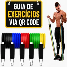 Kit Treino em Casa: Elásticos Extensores 11 Ítens | Fitness  Musculação Fisioterapia