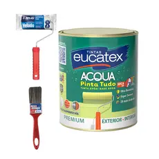 Tinta Epoxi Branca Para Pintar Azulejo 900ml + Pincel + Rolo Pinta Tudo