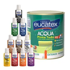 Tinta Epóxi Cozinha Banheiro Azulejo Pinta Tudo Base Agua Eucatex 10 Cores 900ml