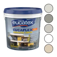 Borracha Liquida Cobre Fissuras Impermeabiliza Paredes Telhados Fachadas Reduz Temperatura 4kg