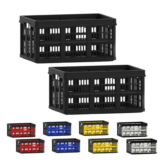 Kit De Caixa Plástica Organizadora Desmontável Multiuso 30kg 45L Fácil De Montar Plástico Resistente