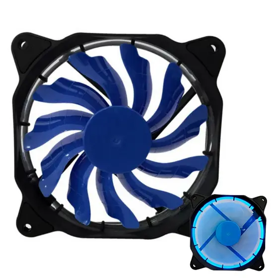 Cooler Fan Led Dx-12f Verde Azul Vermelho 120mm 12cm