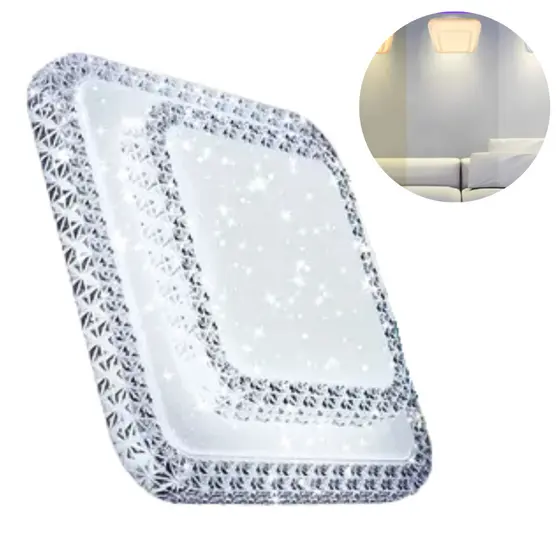 Luminária Plafon Céu Estrelado 2 Andar 3 Cores Em 1 60W Bivolt
