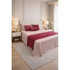 Kit de Peseira Canelada Denver com Fronhas 04 Peças Tecido Canelado Mantinha Xale para Cama Inverno