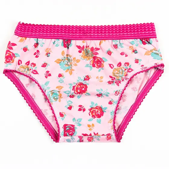 Kit c/ 10 - Calcinha infantil de algodão com cós, estampada