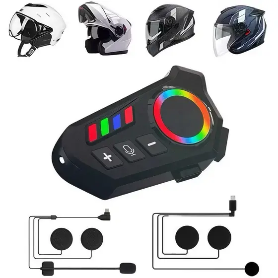 Fone de Ouvido Bluetooth Y10 para Capacete com Áudio de Alta Fidelidade