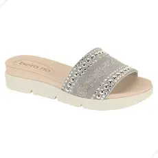 Sandalia Feminina Papete Brilho Casual Conforto Beira Rio