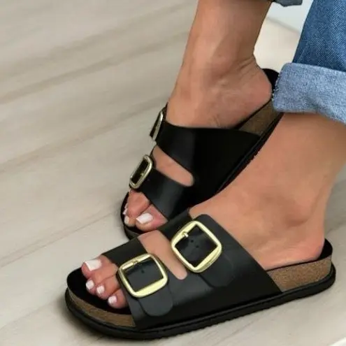 Sandalia Feminina Fivela Birken Papete Lançamento Beira Rio Original
