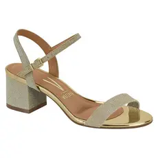 Sandalia Feminina Conforto Casual Salto Grosso Vizzano