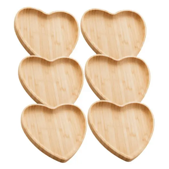 Kit c/3 ou 6 travessas de bambu Bandeja de bambu petisqueira prato de bambu dia das mães