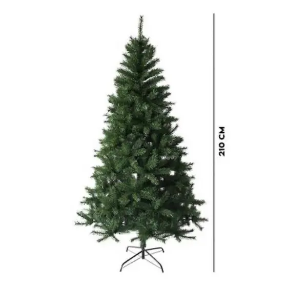 Árvore de natal 2,10m 900 galhos luxo pé de ferro Ref 2066