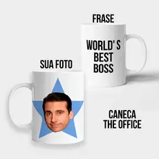 Caneca The office World's Best Boss/ BoyFriend/Friend/GirlFriend - Personalizada com sua Foto