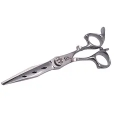 Tesoura Umi Profissional Premium com Acabamento Trabalhado Para Barbeiro Cortar Cabelo Linha 801