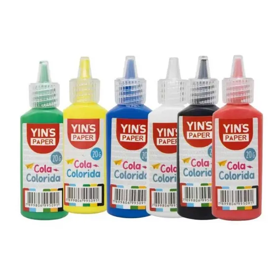 Cola Colorida Adesivo Yins Paper com 6 Cores