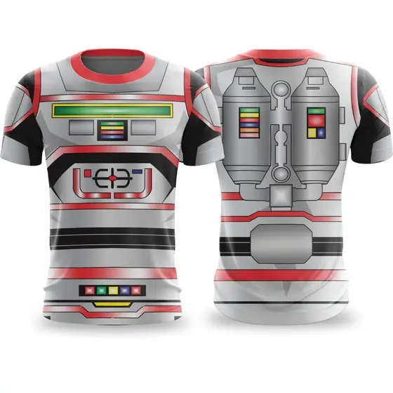 Camiseta Robô Futurista Dryfit Premium Fantasia Cosplay - Jaspion Planeta Edin