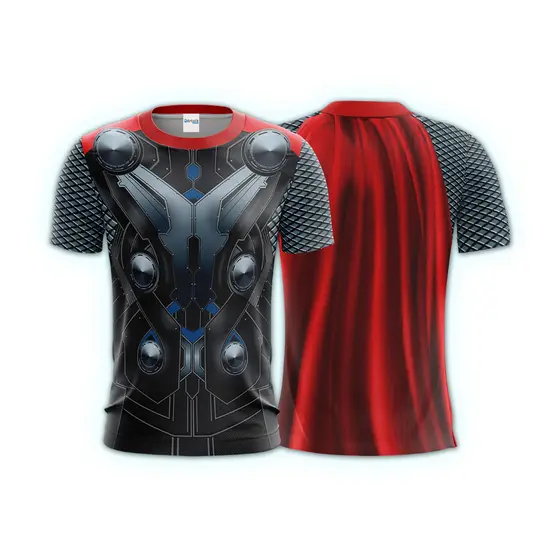 Camiseta Super Herói Personagem Marvel Thor Adulto E Infantil
