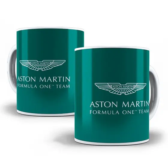 Caneca de Cerâmica Formula 1 Carros Aston Martin Verde