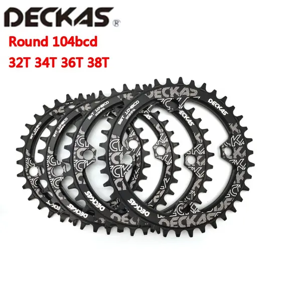 DECKAS 104BCD 32/34/36/38 T Rodada Estreito Amplo Peças Da Placa Do Dente Manivela MTB Mountain bike Bcd104 Bcd104 m785 m820