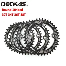 DECKAS 104BCD 32/34/36/38 T Rodada Estreito Amplo Peças Da Placa Do Dente Manivela MTB Mountain bike Bcd104 Bcd104 m785 m820