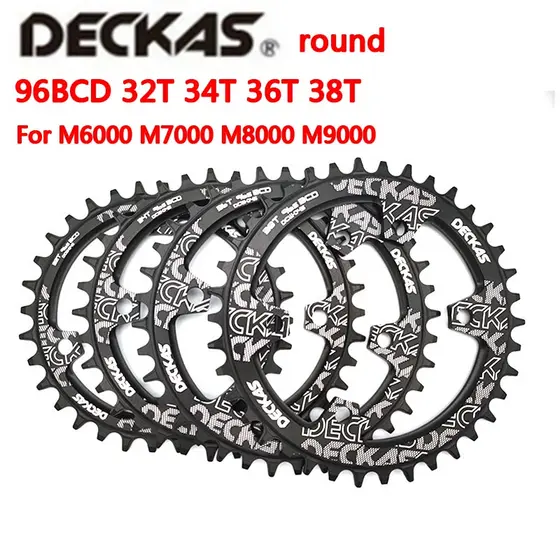 Deckas Rodada 96BCD Chainring MTB Bicicleta 96bcds 32 34T 36T 38T Coroa Placa Peças Para M7000 M8000 M4100 M5100