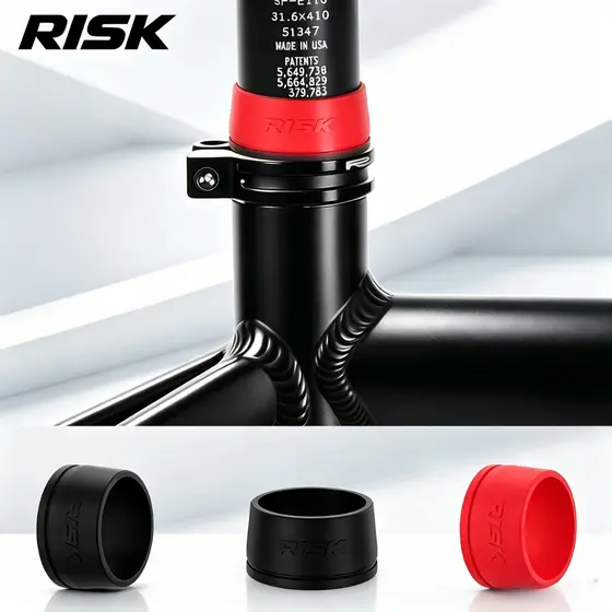 RISK RA162 Mountain Road Bicicleta Assento Haste Colar Protetor À Prova De Poeira Leve Material Silicone Alta Elasticida