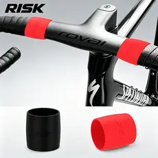 RISK Fita Para Guidão De Bicicleta De Estrada Anel De Borracha Com Acabamento Laço Fixo Antiderrapante De Alta Elasticid