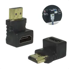 ADAPTADOR HDMI 90 GRAUS CURVA EM L MACHO X FÊMEA PARA TV