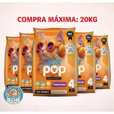 Star Pop Tradicional 20kg – Areia Sanitária para Gatos com Alta Absorção e Controle de Odores