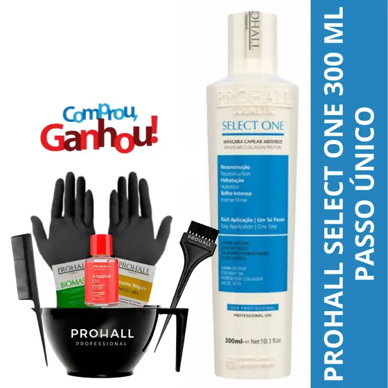Prohall Tratamento Único Passo Select-One - 300 ml + kit aplicação