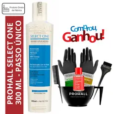 Select One Prohall 300ml Tratamento em Um Passo + Kit Aplicação e Luva + Sache, Pente e óleo