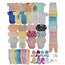 kit enxoval 18 peças completo menina e menino 100% Algodão bebê