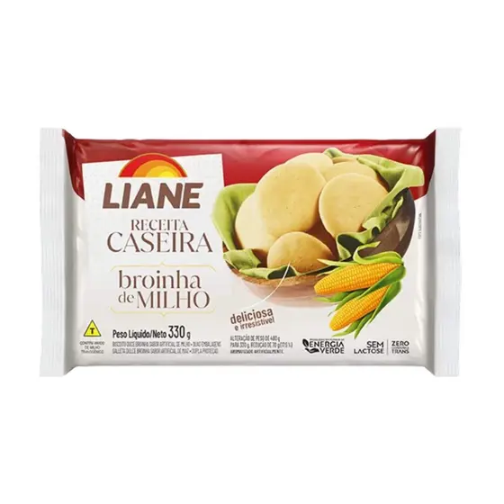 Biscoito Broinha De Milho Sem Lactose 330g - Liane