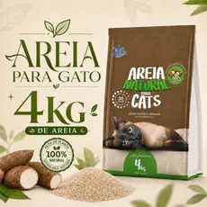 Areia Gato Mandioca Biodegradável 4kg