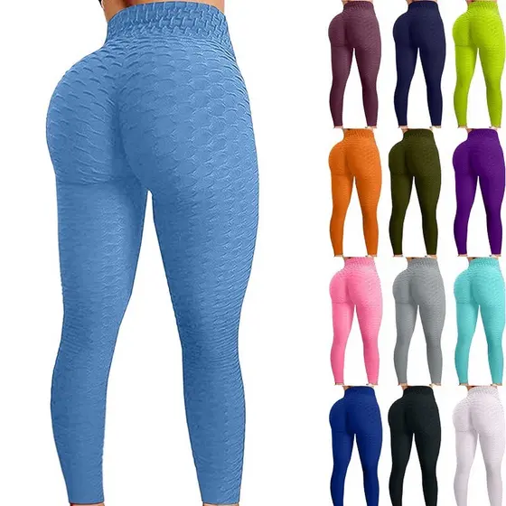Legging 3d bolha brocada disfarça celulites levanta bumbum cos alto roupa de academia