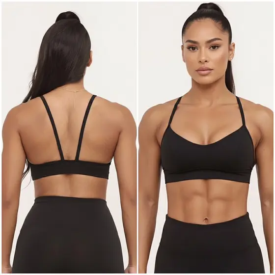 Top alça costas Semi Nu Academia fitness com bojo removível confortavel suplex sutia alcinha