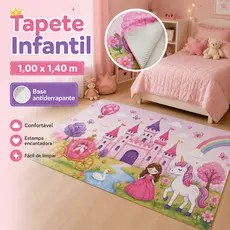 Tapete Infantil Kids Para Quarto Criança Menina Menino 1,00 x 1,40.