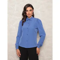 Camisa social feminina manga longa Lisa moda feminina