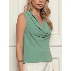 Blusa Feminina Regata Social Gola Boba Elegante Soltinha - Duna