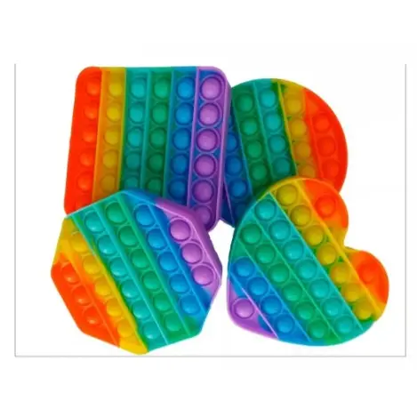 Push Pop It Unicórnio Silicone Sensorial Fidget Arco-Íris Brinquedo Autismo Alívio do Estresse Novo