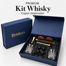 Kit Presente Whisky Uisque Drinks Copos de Vidro Diferentes | Caixa Presente Aniversario Namorado Pai Homem Chefe Amigo