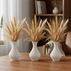 Vaso Plastico Resistente 15cm - Preto, Branco, Dourado e Marrom  - Decoração Moderna