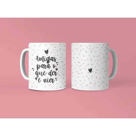 Caneca Personalizada de Porcelana Amiga Amizade Melhores Amigas